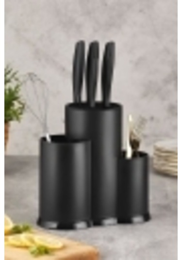 Bayev 2 Adet Rita Tezgah Üstü Bölmeli Kaşık Bıçak Standı Siyah Kaşıklık Bıçaklık Düzenleyici Organizer