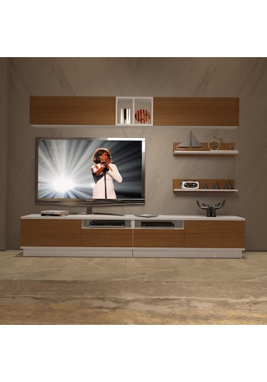 Decoraktiv Trendstyle 5220s Slm Tv Ünitesi Tv Sehpası Beyaz - Ceviz