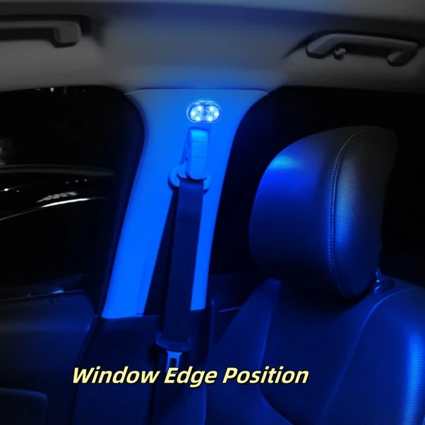 Besthome1 Mavi 2li 7 Renk Dokunmatik Usb Şarjlı Araç İçi Led Aydınlatma