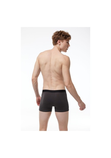 Malabadi Erkek Siyah Gri Antrasit 3 Lü Pamuk Elastan Boxer 3m075 Siyah-gri-antrasit