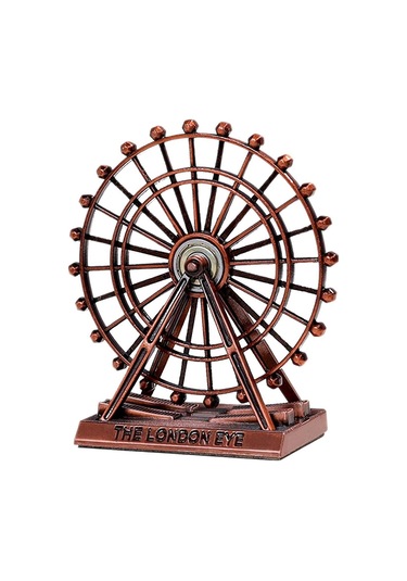 Vintage Metal İngiltere London Eye Biblo Antik Bakır 15 Cm