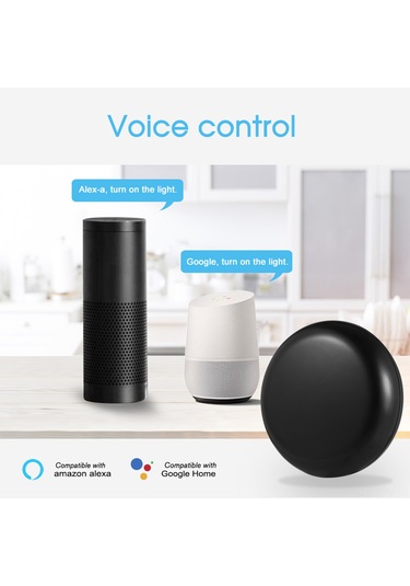 Symbee Tuya Wifi Akıllı Sesli Ir Kumanda, 38khz Ev Aletleri Kontrolü, Google Home/alexa Desteği, 360 Kapsama, Uyumlu Tv/klima/perde, Ufo-r1 Modeli