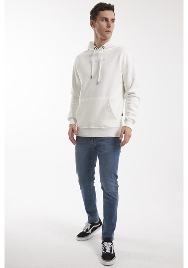 Cold Train Kırık Beyaz Hoodıe Sweatshırt Kırık Beyaz