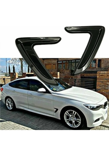 Bmw Tip Araç Çamurluk Ventili Piano Black Full Esnek Model Sağ - Sol 2 Adet Ventil 1. Kalite-