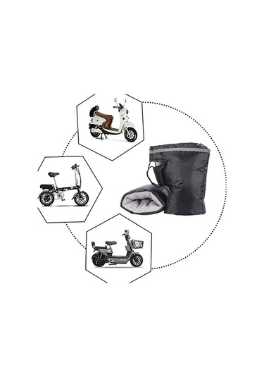 Pazly Motosiklet Bisiklet Gidon Muffs Soğuk Hava Yağmur Rüzgar Geçirmez Bisikletçi Eldiveni El Isıtıcı Kapak