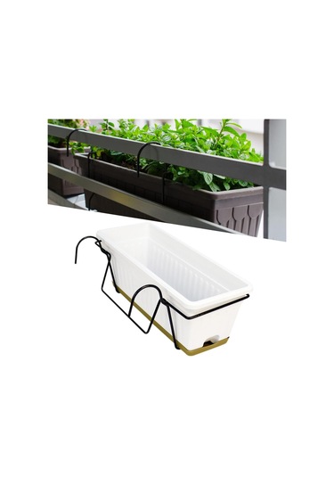 Suntek Magideal  Asılı Sepet Çiçek Kutusu Pencere Avlu Ofis Için Beyaz