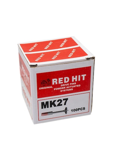 Red Hit Mk27 Pul Başlı Barutlu Çivi 27 Mm 100 Lü Paket