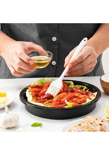 Chuangyinshop Siyah 6 Parça Silikon Spatula Seti Pişirme Ve Karıştırma İçin Yüksek Isıya Dayanıklı 4 Renk Seçeneği Siyah