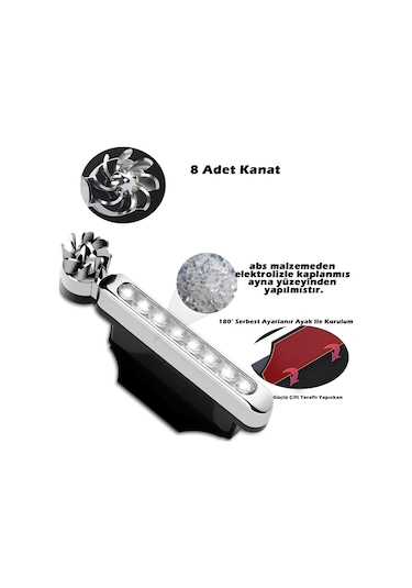 Gündüz Ledi Farı 8 Ledli Su Geçirmez Universal Mavi Işık