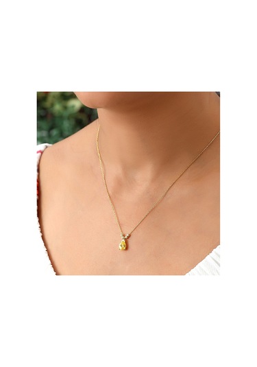 Azuris Silver 925 Ayar Gümüş Zirkon Damla Kolye (383322838)