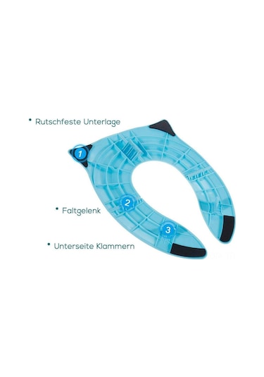 Suofeng Katlanabilir Bebek Tuvalet Eğitim Koltuğu - Portatif, Kaymaz Tabanlı, Seyahat Çantası Dahil 112 Karakter