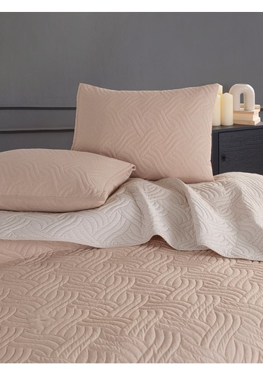 Colors & Colors Dilara Çift Kişilk Yatak Örtüsü 220x240 -bej Krem Bej - Krem