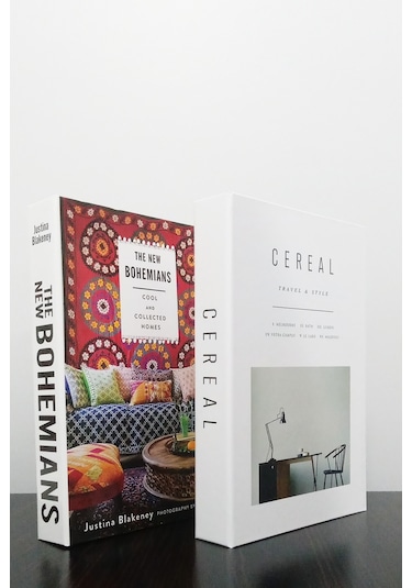 2'li Dekoratif Kitap Kutu Görünümlü The New Bohemians & Cereal Temalı