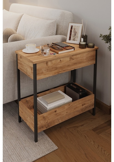 Bofigo Yan Sehpa Koltuk Yanı Sehpa Koltuk Sehpası Orta Sehpa Çam