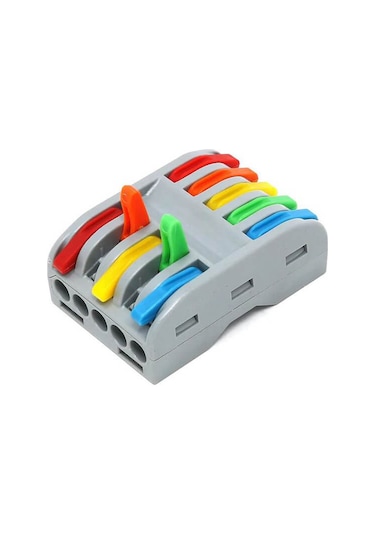 Hızlı Kablo Ekleme Birleştirme Aparatı 5 Beşli Klemens - 5 Adet