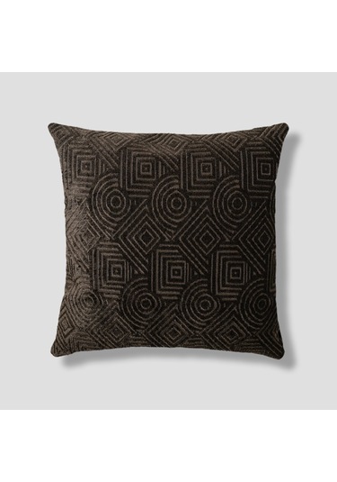 Sezyon Mira Desenli 50 50 Koyu Kahverengi Kırlent Kılıfı Koyu Kahverengi