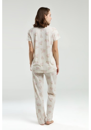 Pierre Cardin Kadın Beyaz Gömlek Pijama Beyaz