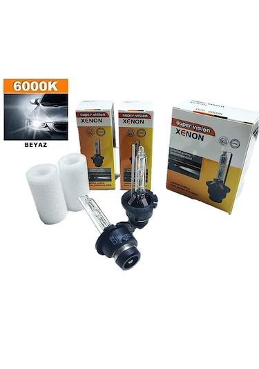2 Adet D2s Hıd Xenon Far Ampulü 12v/35w 6000k Beyaz