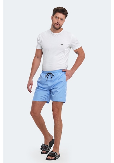 Slazenger Reno 2 Li Set Erkek Cepli Deniz Şortu Şort Gri - Mavi