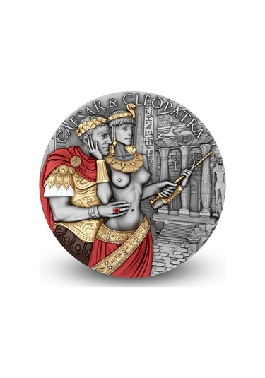 AgaKulche Sezar ve Kleopatra Gümüş Sikke Coin