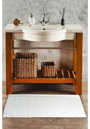 10 Lu Otel Ayak Havlusu Bukle Ayak İzli 50x70 Cm Beyaz 12/1 Avs 200 Gr Beyaz