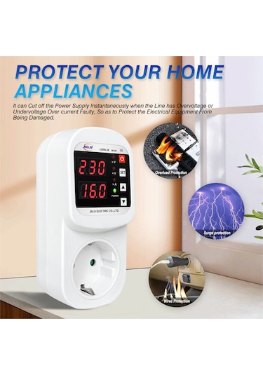 Mufunye Akıllı Çok Fonksiyonlu Priz Koruyucu: Aşırı Voltaj, Düşük Voltaj, Aşırı Akım Ve Kaçak Korumalı