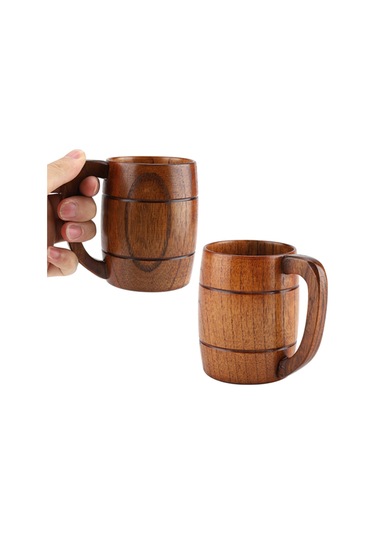 Ximistore9 Sağlıklı Ahşap Bira Bardak, El Tutmasıyla Konforlu Tutuş, Çok Amaçlı Kullanım İçin Dayanıklı Tasarım