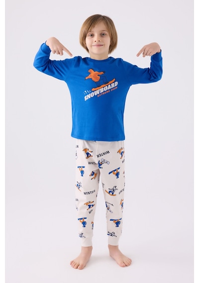 Rolypoly Erkek Çocuk Mavi Pijama Takımı 5274-45615 Mavi
