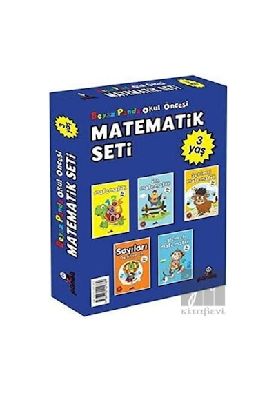 Okul Öncesi 3 Yaş Matematik Seti (5 Kitap) Beyaz Panda Yayınları  -  Beyaz Panda Yayınları