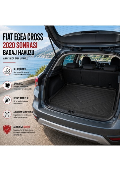Fiat Egea Cross 2020 Sonrası Stepneli Bagaj Havuzu