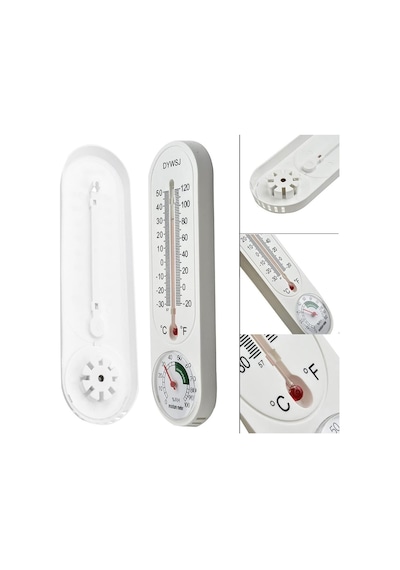 Ayt Powermaster Pm-24665 Sıcaklık Nem Ölçer Analog Termometre -20 +50 Derece Arası Ölçüm Ev Duvar Tipi