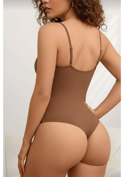 Sıkılaştırıcı Toparlayıcı Zıbın String Korse 9052 Kahverengi