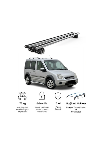 Pençe Ford Connect Ara Atkı 2002-2013 Uyumlu Gri Ara Atkı Port Bagaj Tavan Barı