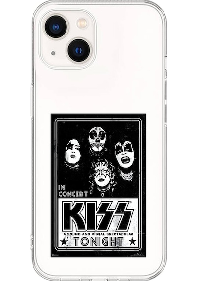 Apple Uyumlu iPhone 13 Mini Şeffaf Kılıf Kiss Tasarımlı