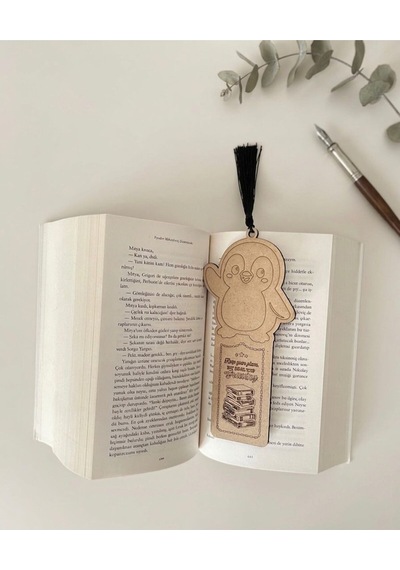 Penguen Figürlü Kitap Ayracı-yerini Koru Ama Asla Gelişmeyi Bırakma