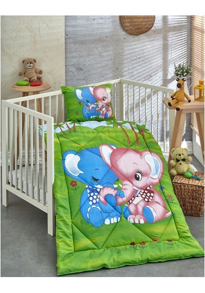 Komfort Home V19 %100 Pamuklu Silikon Elyaf Bebek Yorgan Seti