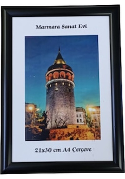 21x30 A4 Ebatlarında Siyah Çerçeve