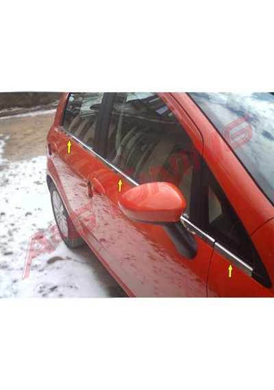 Fiat Punto Krom Cam Çıtası 2006 Üzeri 6Prç Paslanmaz Çelik N11.51