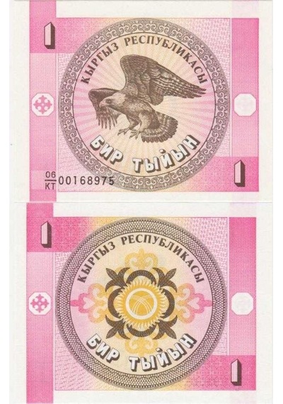 Kırgızistan 1 Tigin 1993 Çil Kondisyon.
