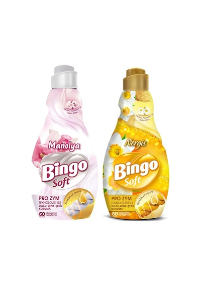 Bingo Soft Konsantre Çamaşır Yumuşatıcısı 1440 Ml Nergis Ve Manolya 2'li Set