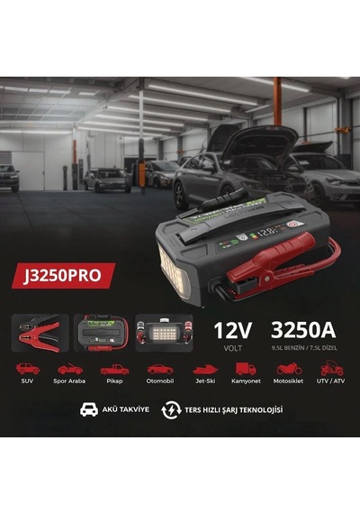 Lokithor J3250pro 12v 3250amp Lifepo4 Akıllı Akü + + Led Lamba