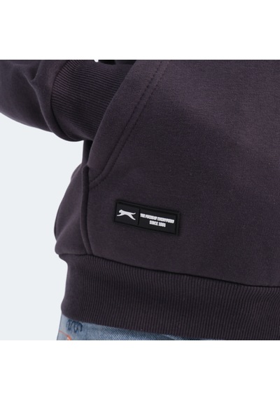 Slazenger LENE Çocuk Kapüşonlu Cepli Koyu Gri Sweatshirt