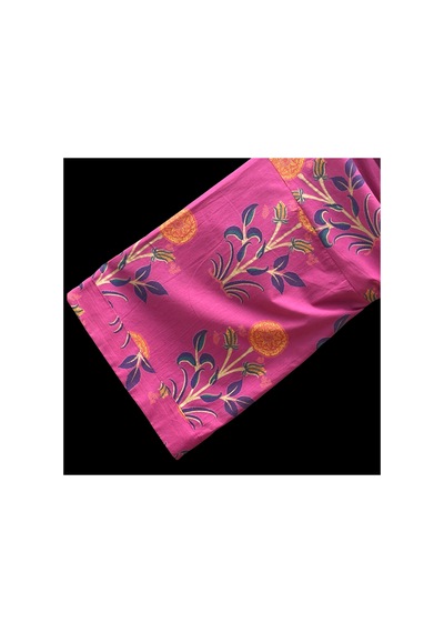 Lila Mare İthal Hint Kumaşlı Handmade %100 Pamuk Özel Tasarım Kimono Renkli Renkli