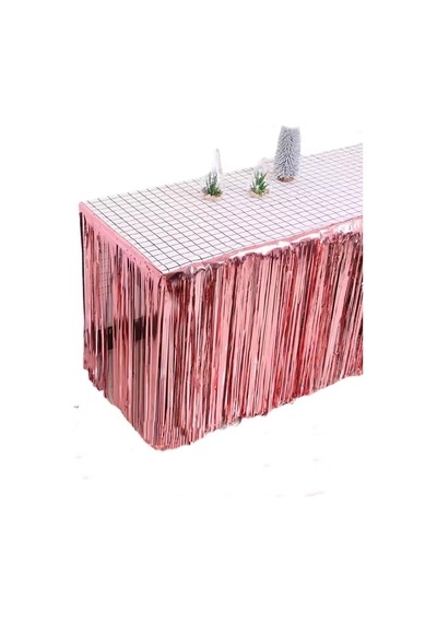Beysüs Işıltılı Rosegold Metalize Masa Püskülü Tüm Yaşlar