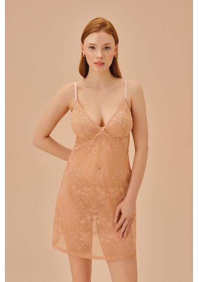 Suwen Dual Gecelik St4370613272 Nude
