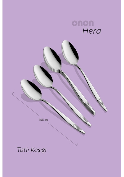 Onon Hera 6 Adet Tatlı Kaşık Takımı