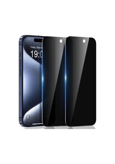 Iphone 15 Plus & Iphone 15 Pro Max Uyumlu Hayalet Ekran Koruyucu Cam Privacy Parlak Ekran Camı Rika