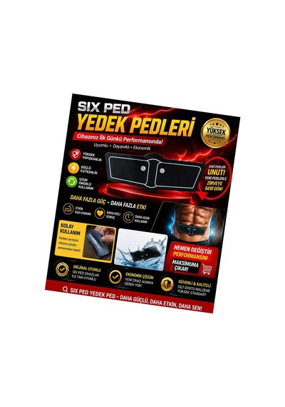 Six Ped Yedek Pedleri İle Cihazınızı Yenileyin, Antrenman Gücünü Artırın. Evimdeyokyok Çok Renkli