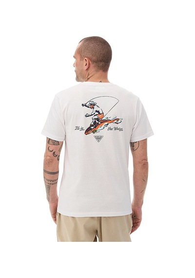 Columbia Csc M Pfg Red Rider Ss Tee Erkek Kısa Kollu Tişört Cs0501 Beyaz