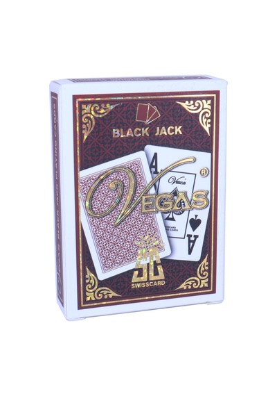 Swisscard İskambil Blackjack Poker Oyun Kartı - Kırmızı